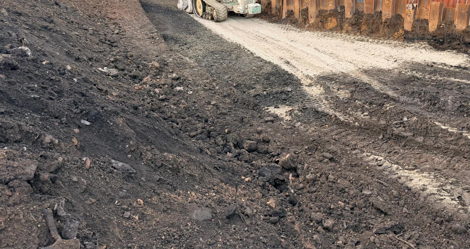 Site remediation works in East London