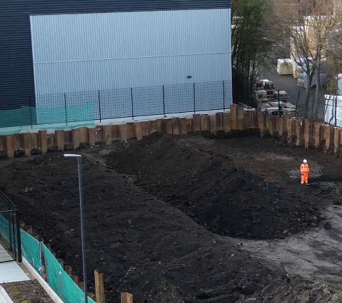 Site remediation works in East London
