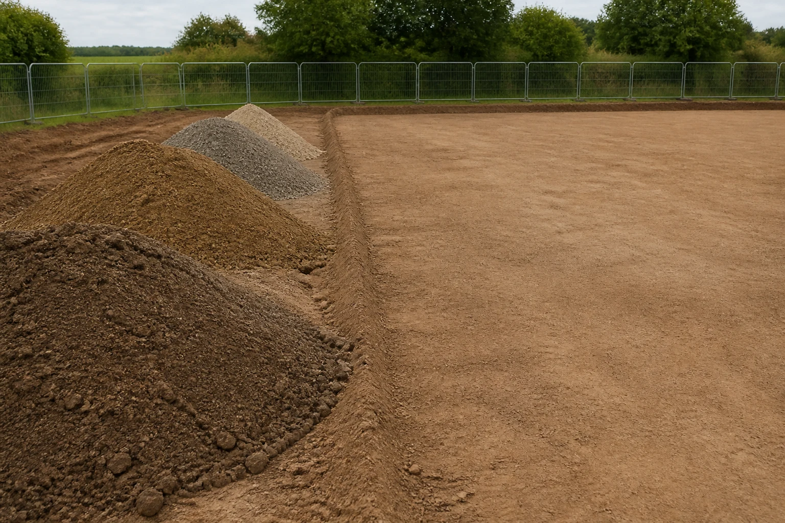 Mobile soil screener separating excavated materials on a UK remediation site
